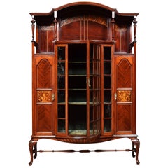 Art Nouveau Inlaid Display Cabinet