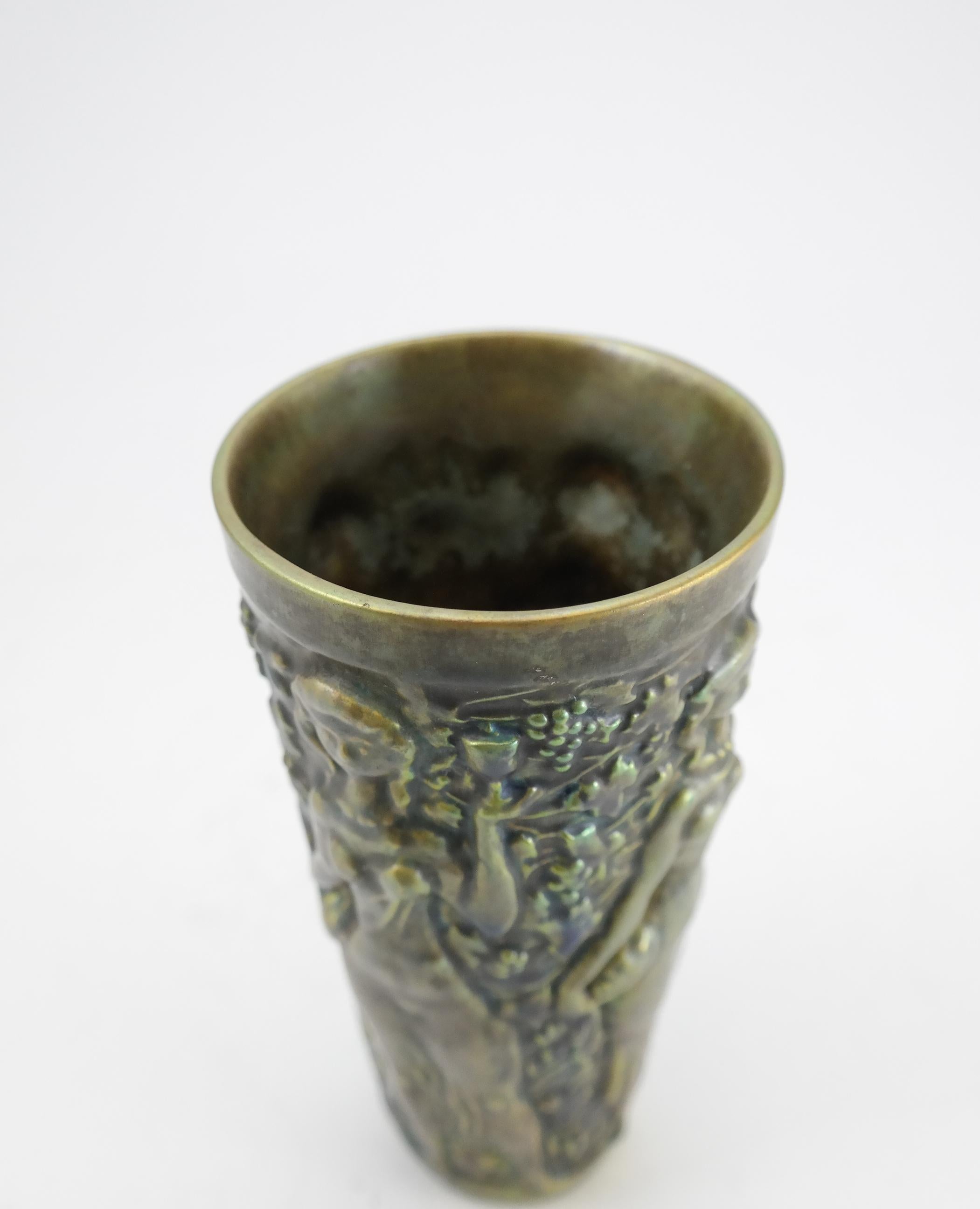 Art Nouveau Iridescent Eosin Glazed Ceramic Vase by Zsolnay, 1910s 1