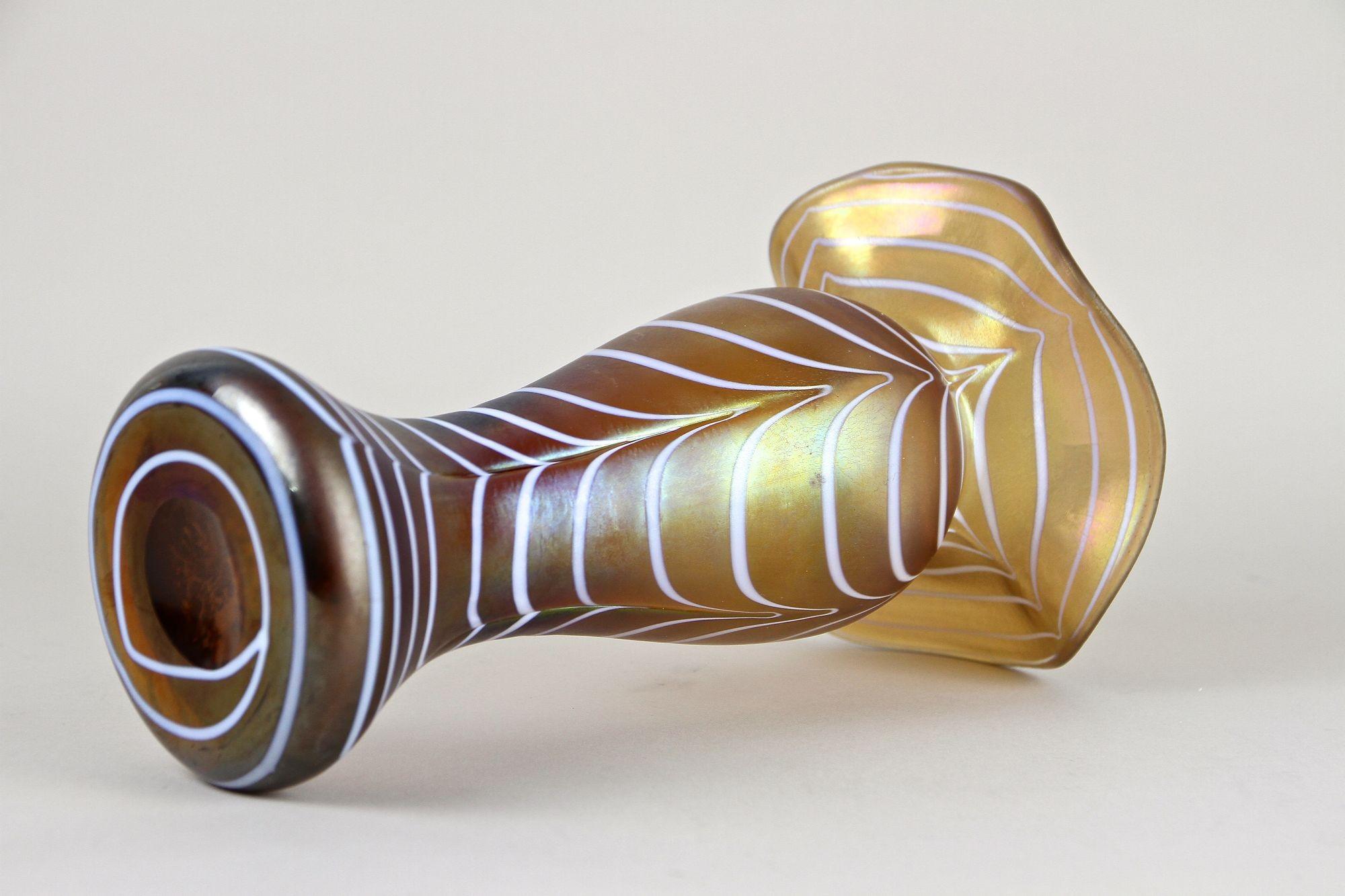 Art Nouveau Iridescent Glass Vase Attributed To Loetz Witwe, Bohemia, ca. 1915 For Sale 6