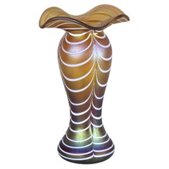 Vase Art nouveau en verre irisé attribué à Loetz Glass, Bohemia, vers 1915