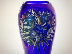Art Nouveau Iridescent Purple Glass Vase by  Quezal