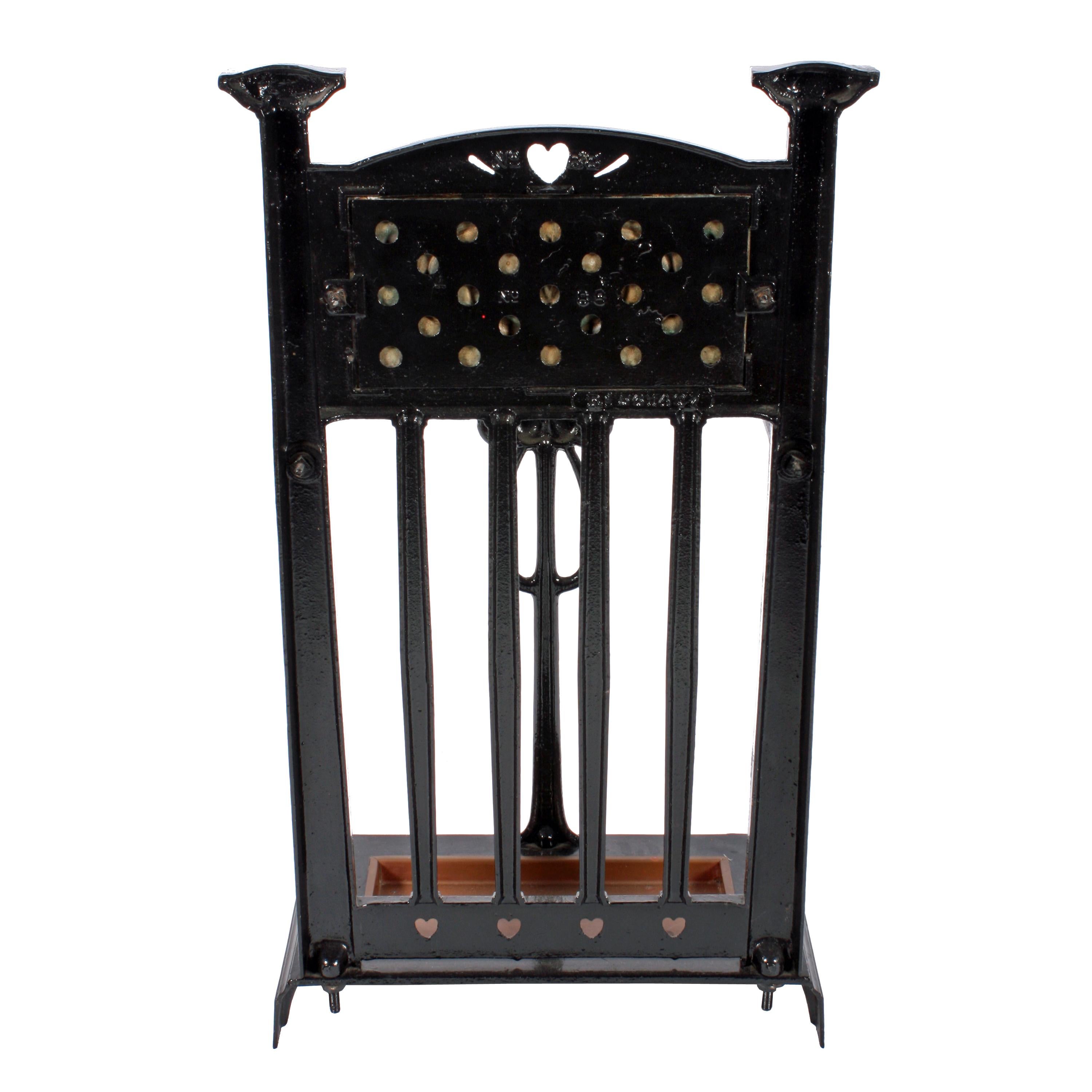 Art Nouveau Iron Stick Stand For Sale 2