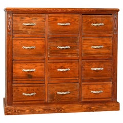 Antique Art Nouveau Ironmongers Drawers Circa 1910