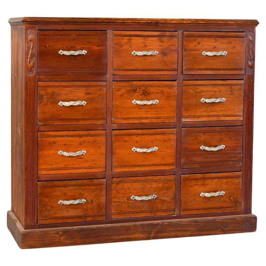 Art Nouveau Ironmongers Drawers Circa 1910