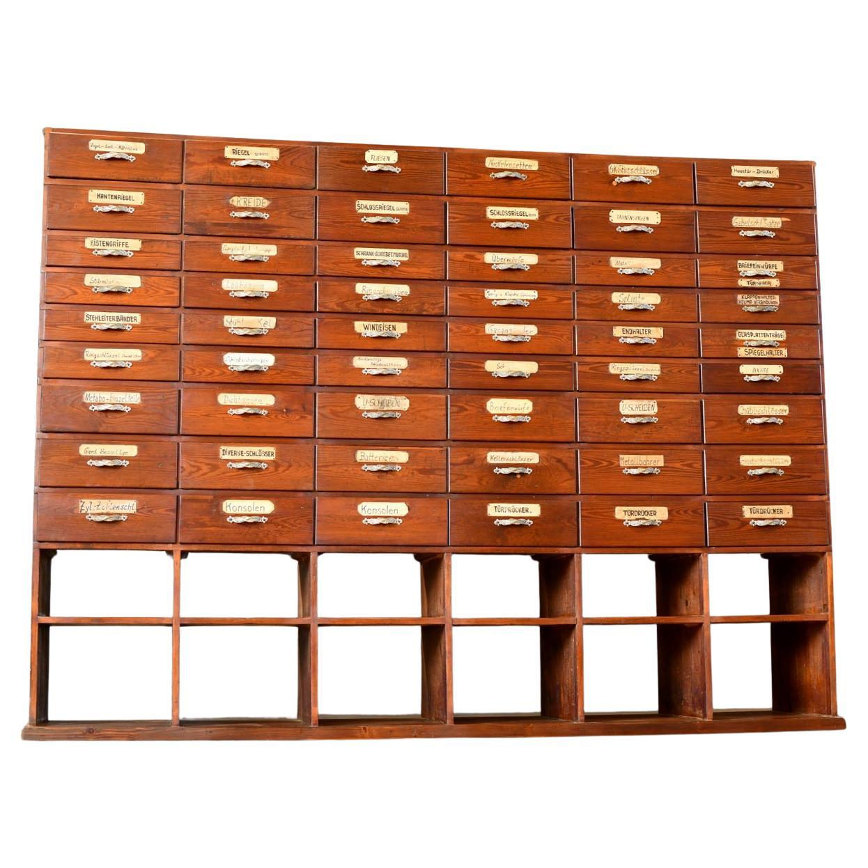 Art Nouveau Ironmongers Drawers Circa 1910