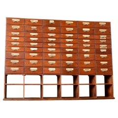 Antique Art Nouveau Ironmongers Drawers Circa 1910