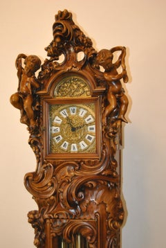 Jugendstil Italienischer Barock Standuhr Geschnitzte Putten Franz Hermle