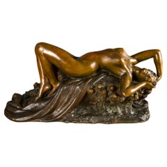 Antique Art Nouveau Italian Signed Dated and Inscribed Original Bronze