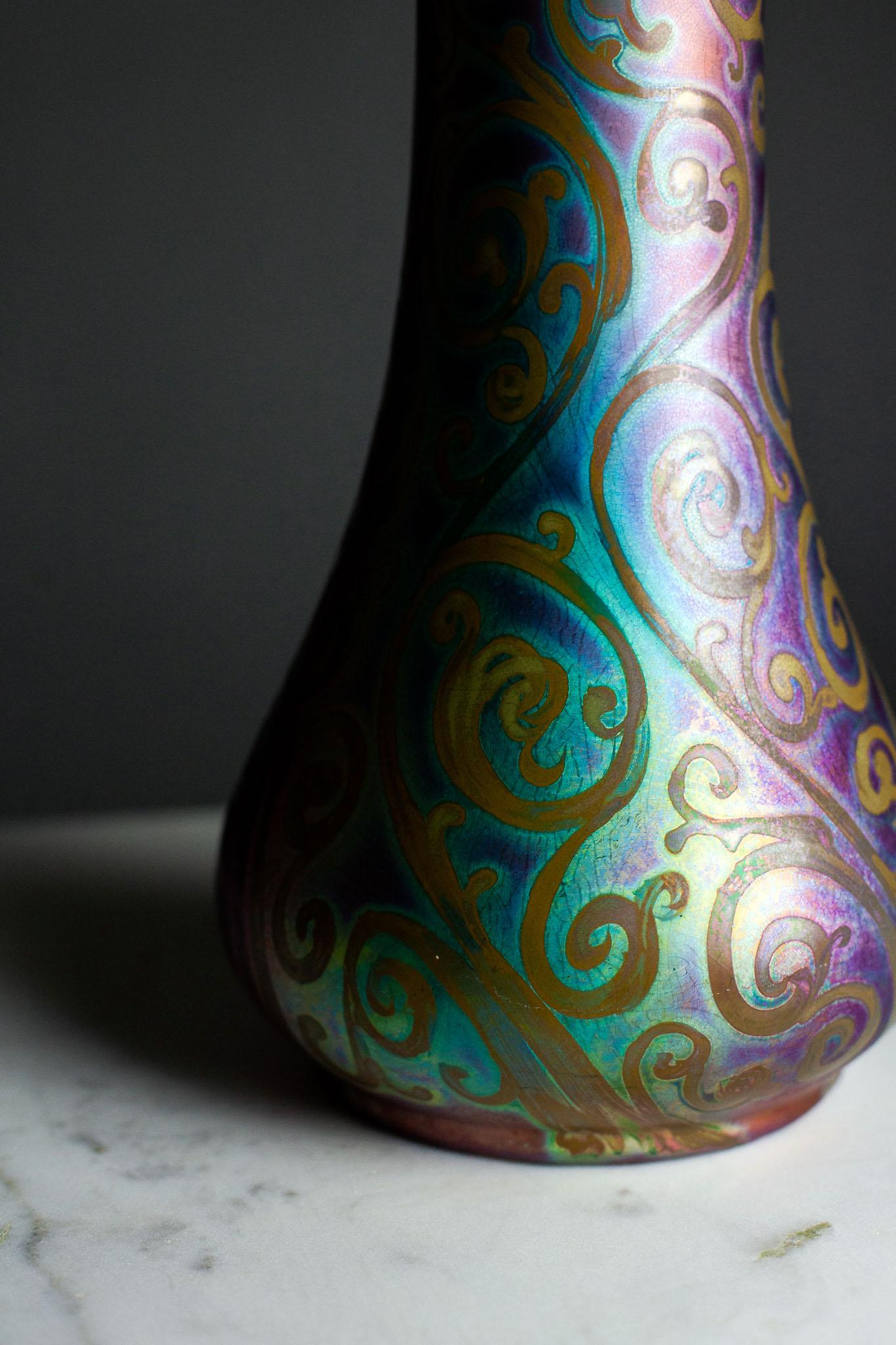 American Art Nouveau Jacques Sicard Arabesque Vase