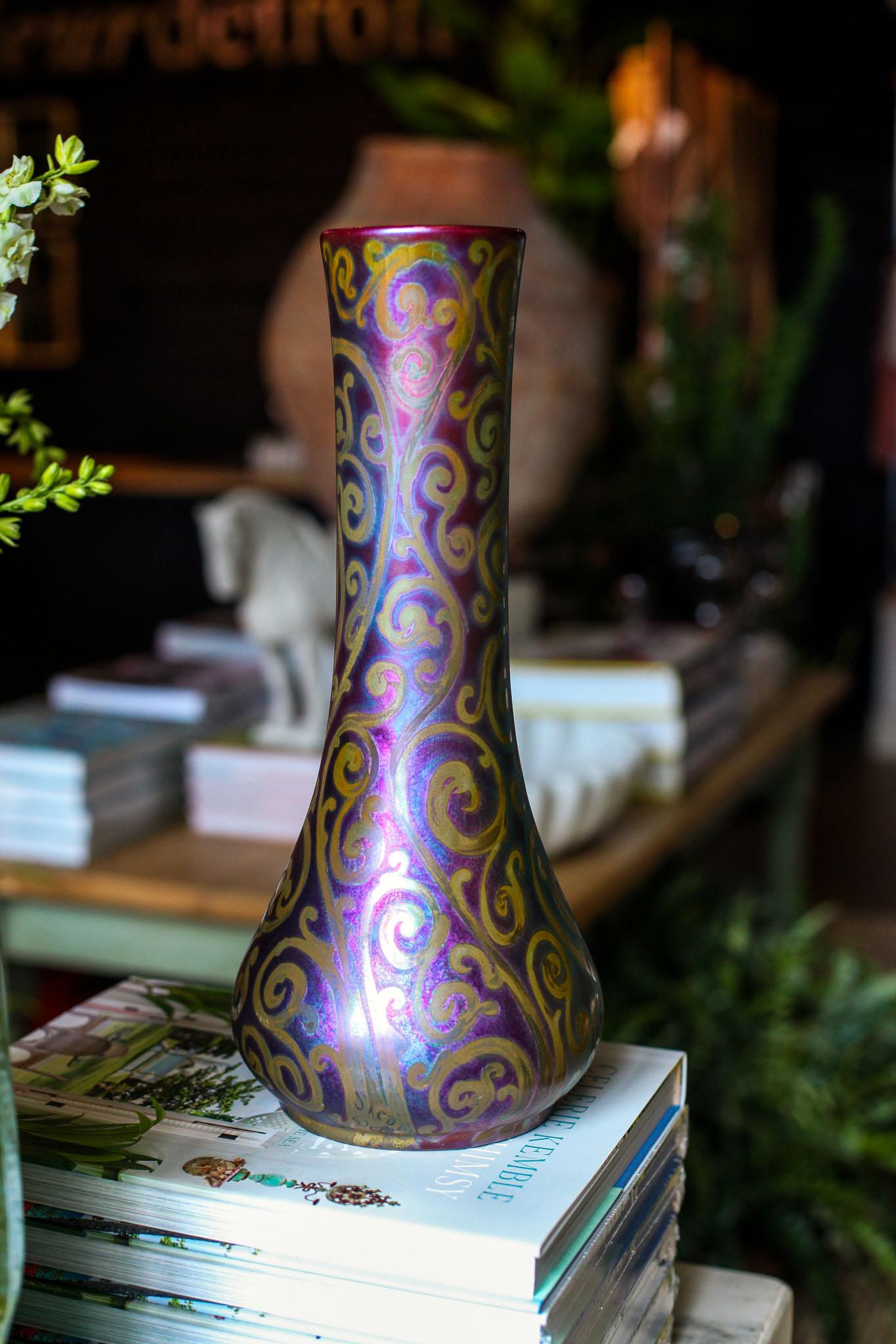 Early 20th Century Art Nouveau Jacques Sicard Arabesque Vase