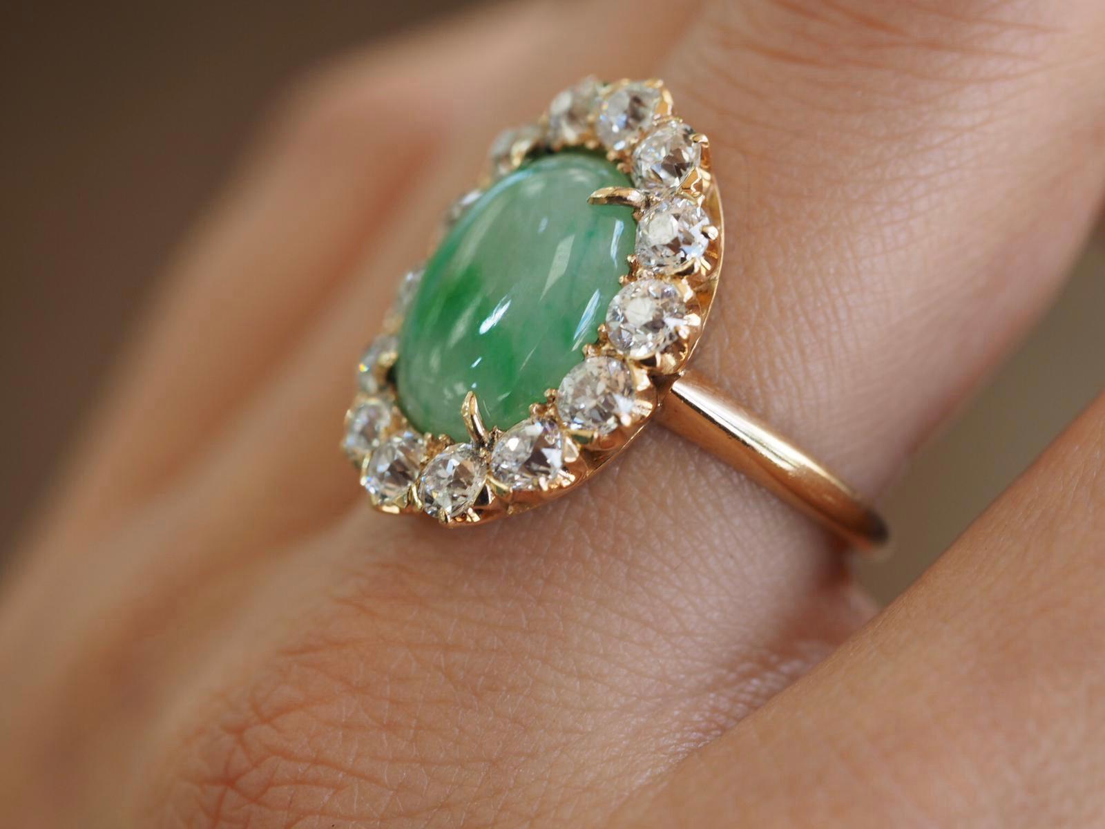 jade and diamond ring
