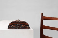 Art Nouveau jewelry box in sculpted wood, France ca. 1915