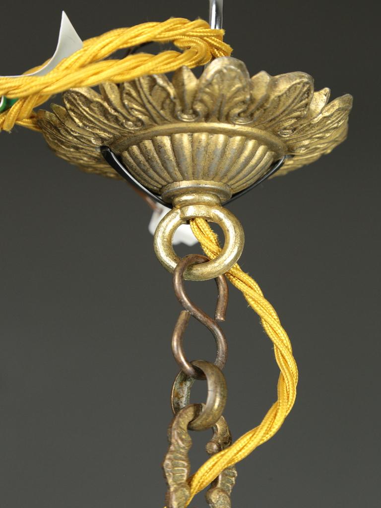 Art Nouveau John Walsh Walsh Pendentif en verre Vaseline c1900 1