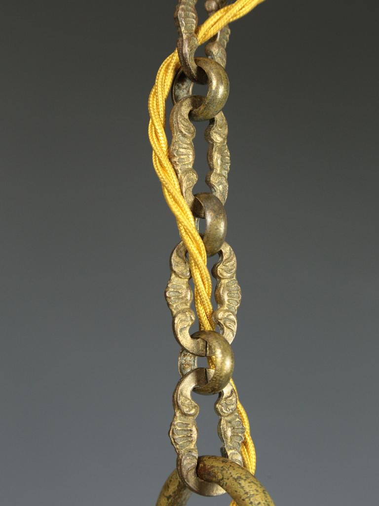 Art Nouveau John Walsh Walsh Pendentif en verre Vaseline c1900 2