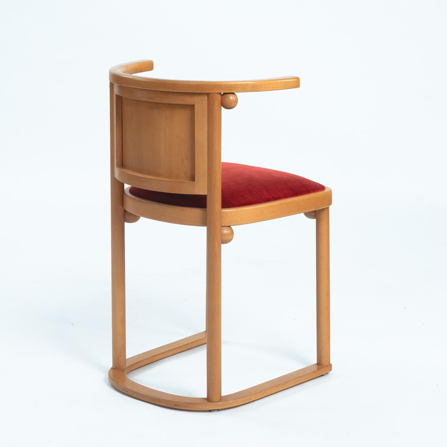 Art Nouveau Josef Hoffmann Fledermaus dining chairs, Austria, 1900s, set of 4 Algodón en venta