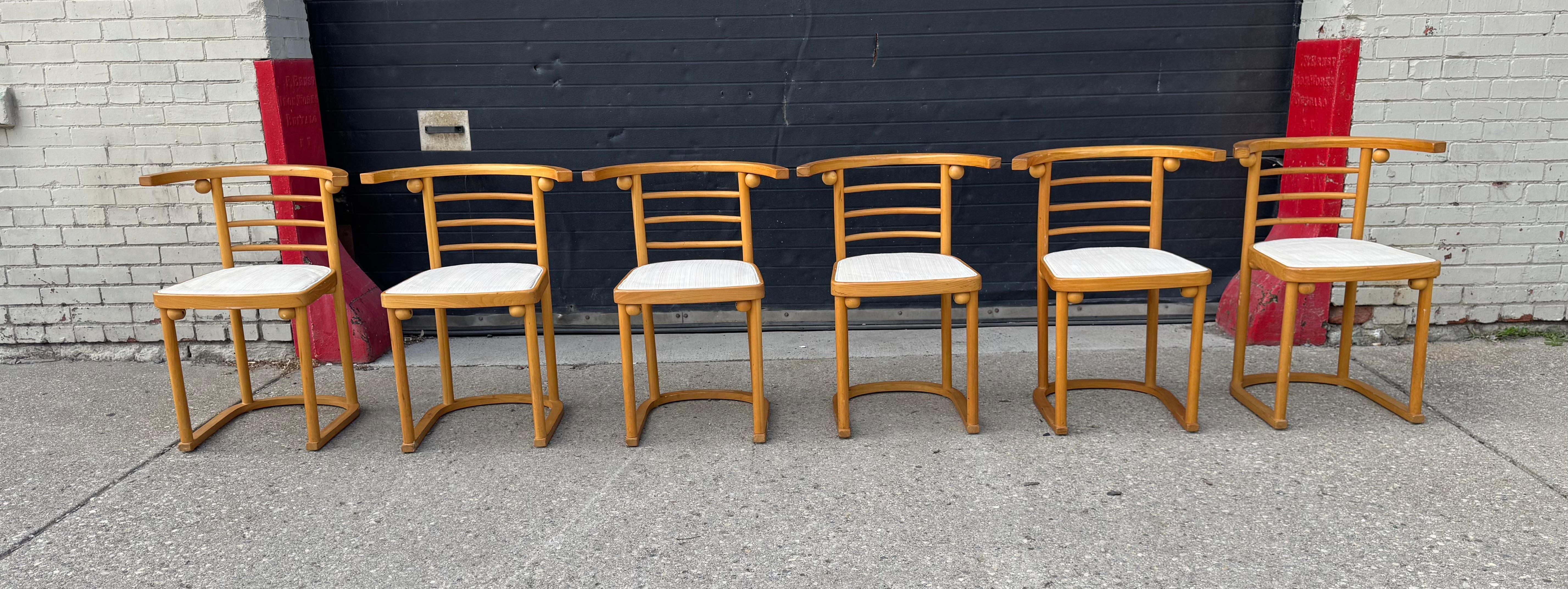 Chaises de salle à manger Art nouveau Josef Hoffmann Fledermaus, Autriche, années 1970, ensemble de 6 pièces en vente 3