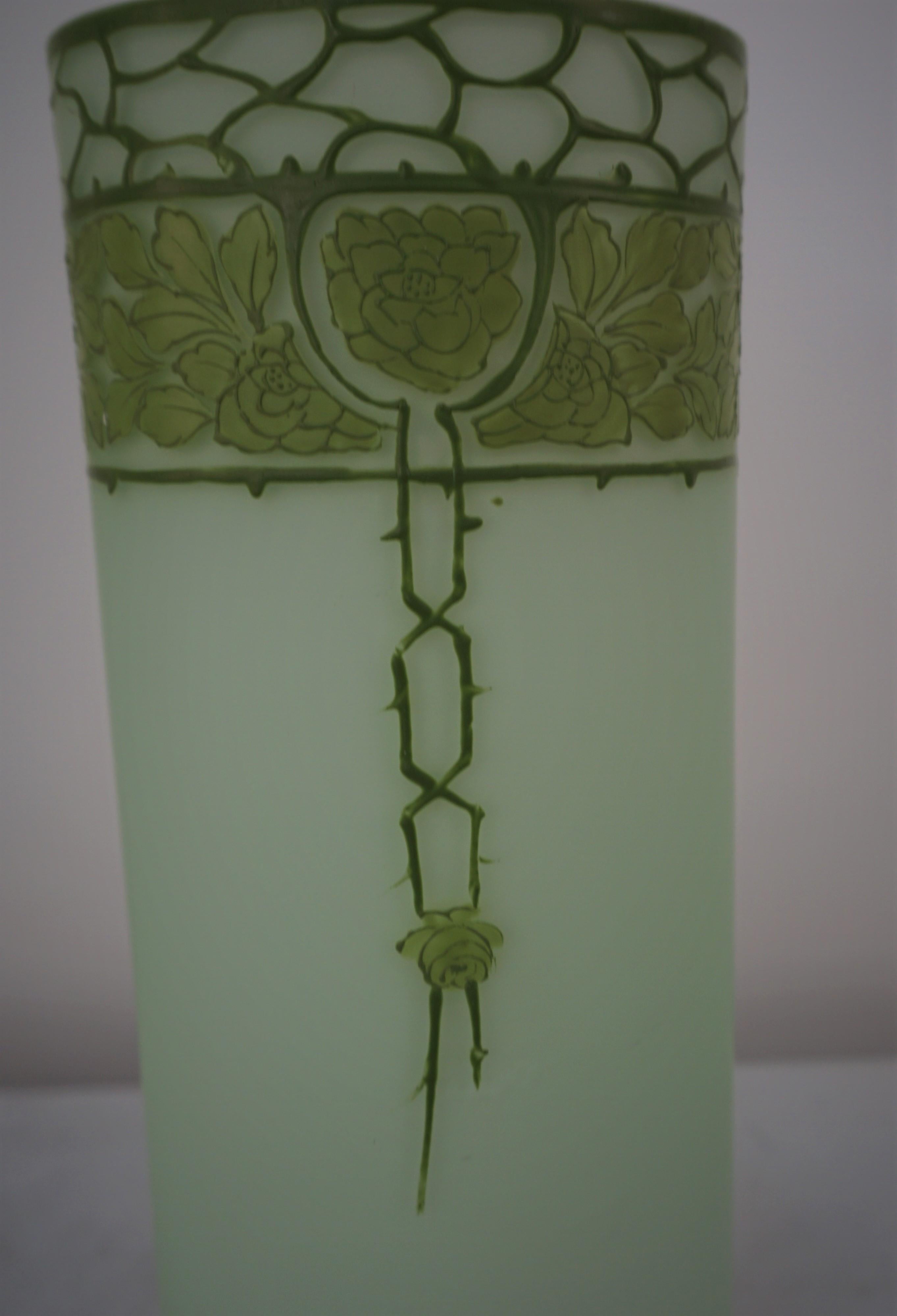 French  Art Nouveau  Jugendstil cameo glass vase For Sale
