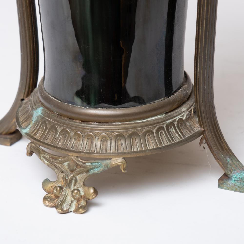 Art Nouveau Jugendstil Large Bronze Mounted Porcelain Vase For Sale 1