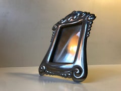 Cornice per foto in peltro Art Nouveau, Jugendstil, Danimarca, anni 1910