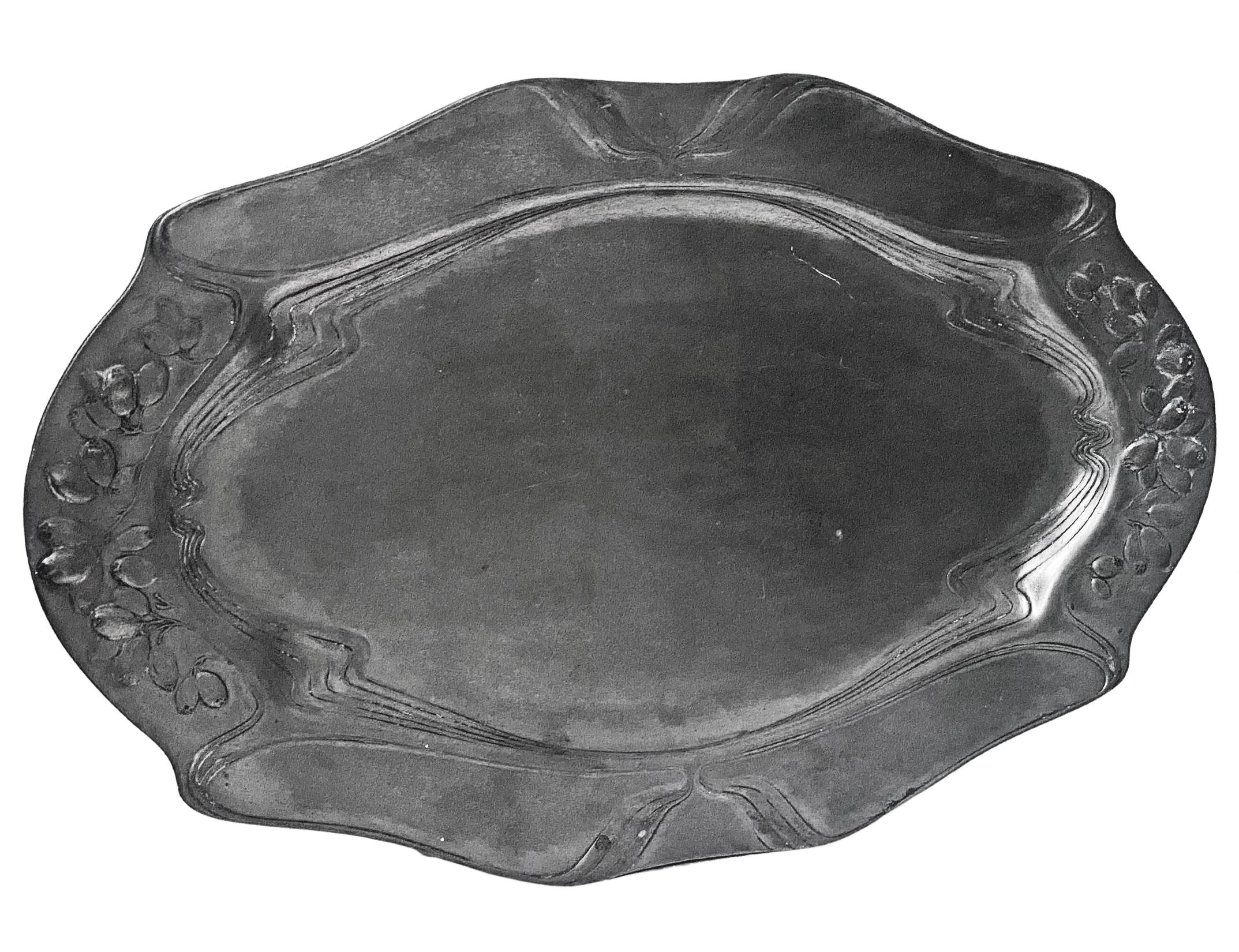antique pewter tray