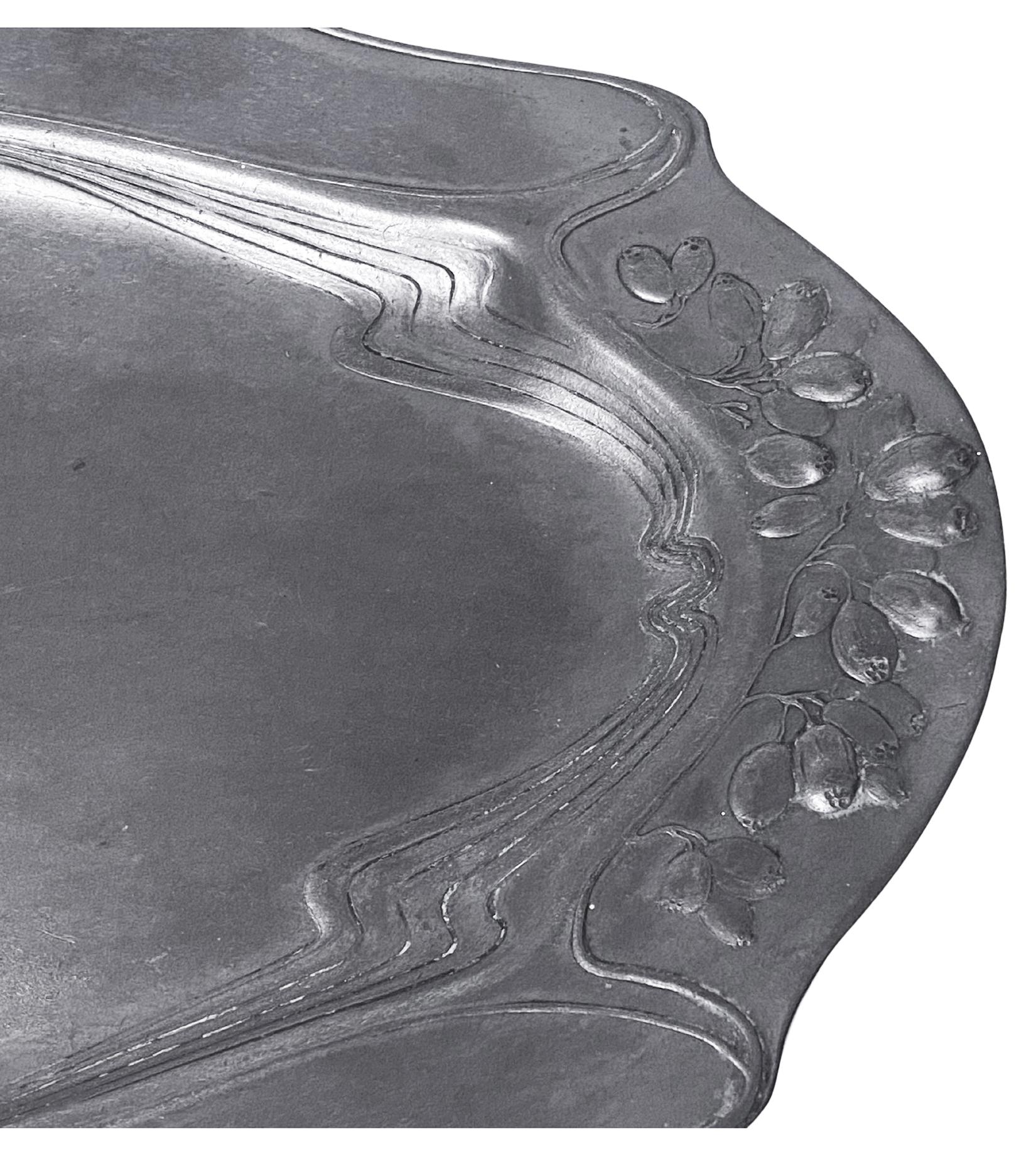 pewter serving tray