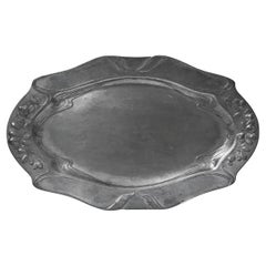 Art Nouveau Jugendstil Pewter Platter Tray Orivit C.1905 Germany. 