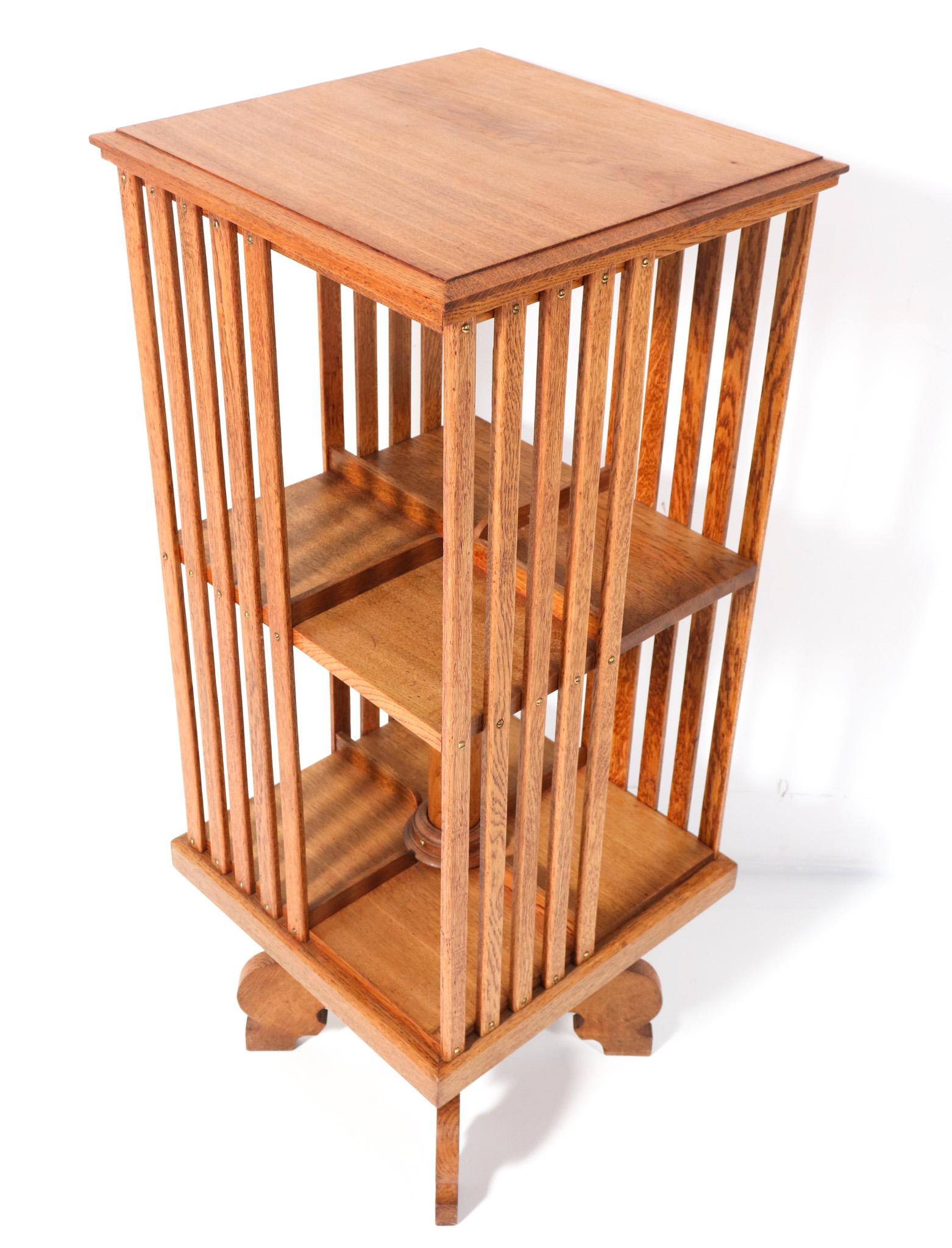 Early 20th Century Art Nouveau  Jugendstil Revolving Bookcase, 1900s