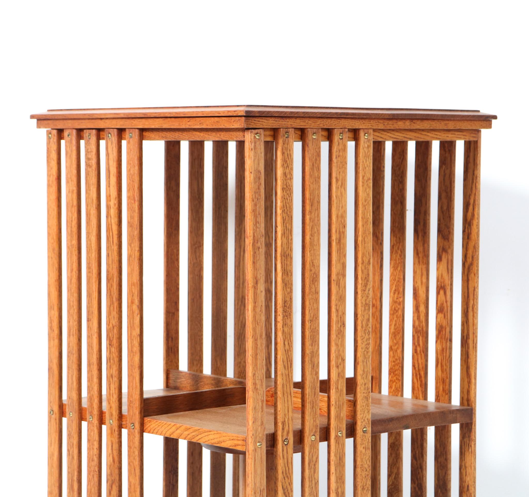 Art Nouveau  Jugendstil Revolving Bookcase, 1900s 2