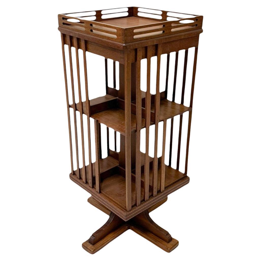 Art Nouveau Jugendstil Revolving Bookcase, 1900s