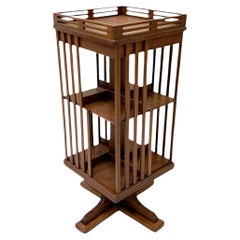 Art Nouveau Jugendstil Revolving Bookcase, 1900s