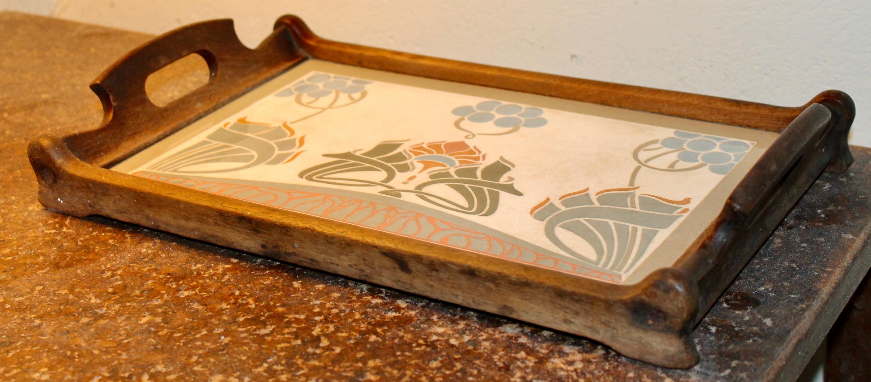 Vassoio da portata in ceramica Art Nouveau Jugenstil in vendita 8