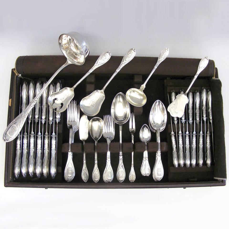 Jugendstil Set di posate in argento Art Nouveau/Jugenstil in vendita
