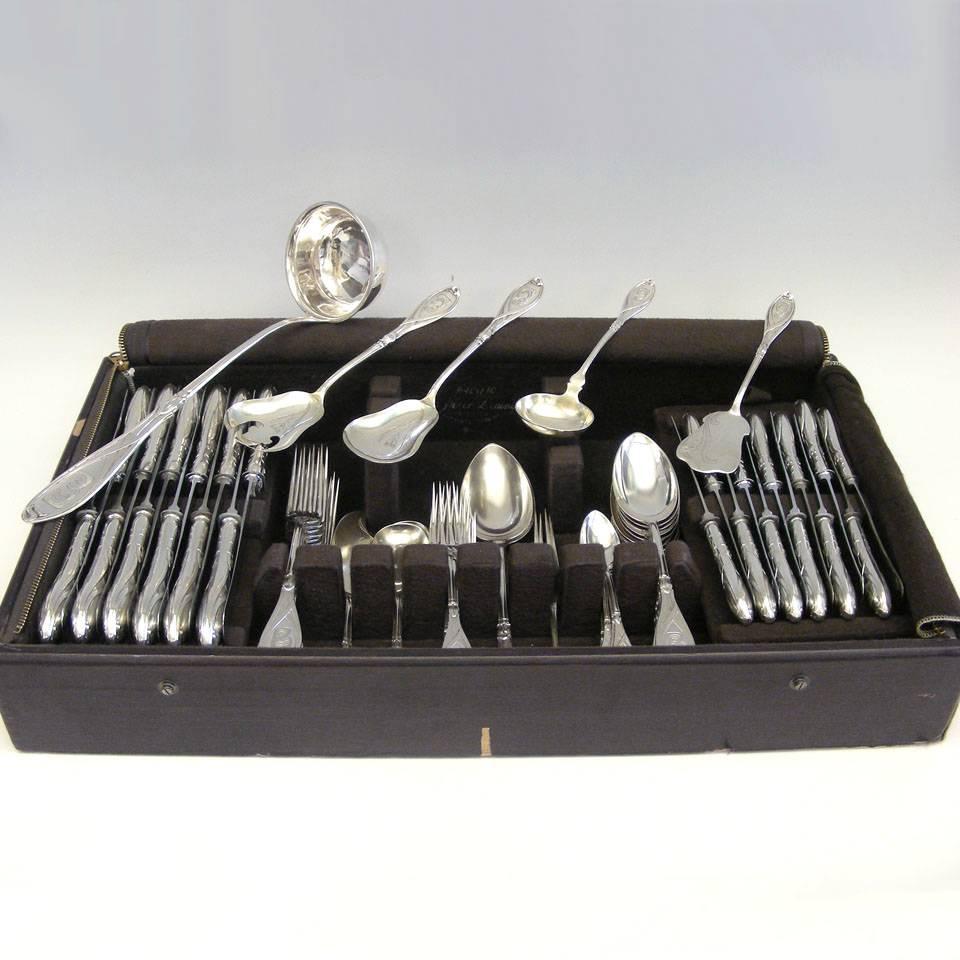 Jugendstil Kuchengabel 800er Silber Bahner VSF 2800 silver art nouveau cake fork 