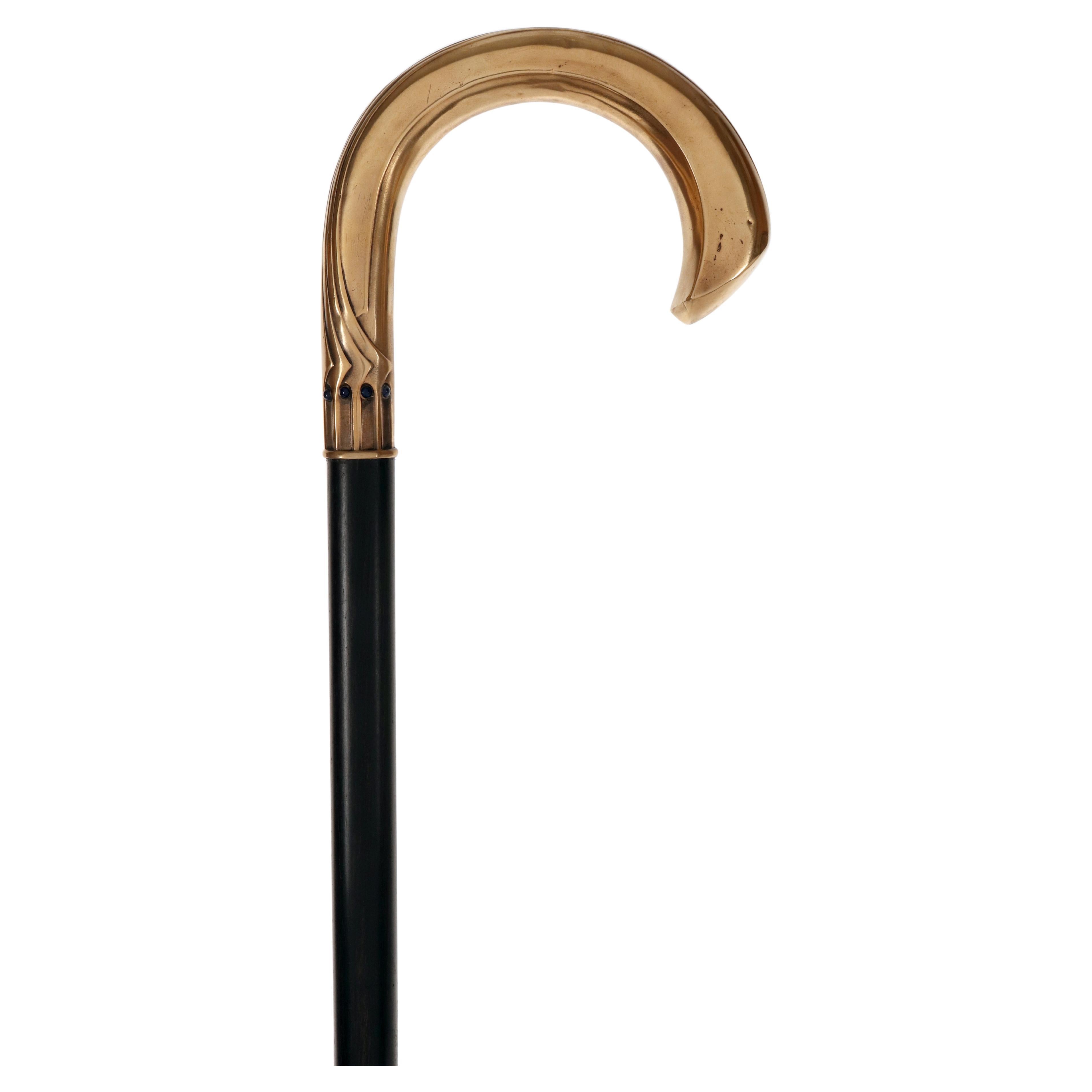 Art Nouveau/Jugenstil walking stick. Signed Orivit, Cologne, Germany, 1900. For Sale