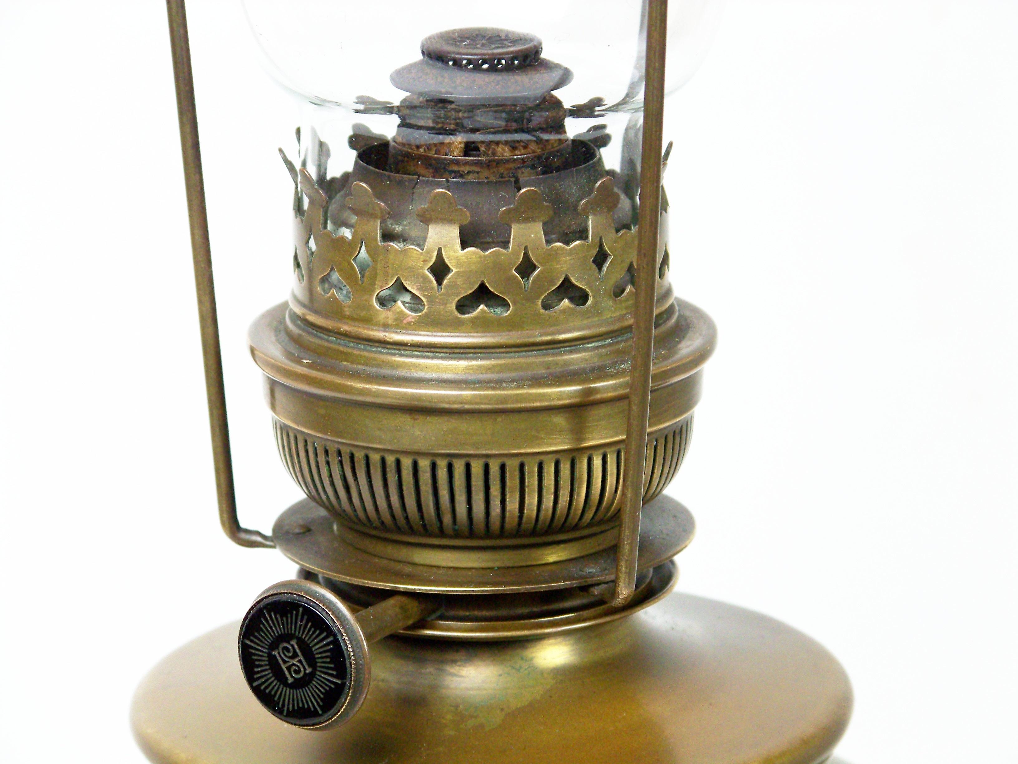 Belle Époque Art Nouveau Kerosene Lamp, circa 1860