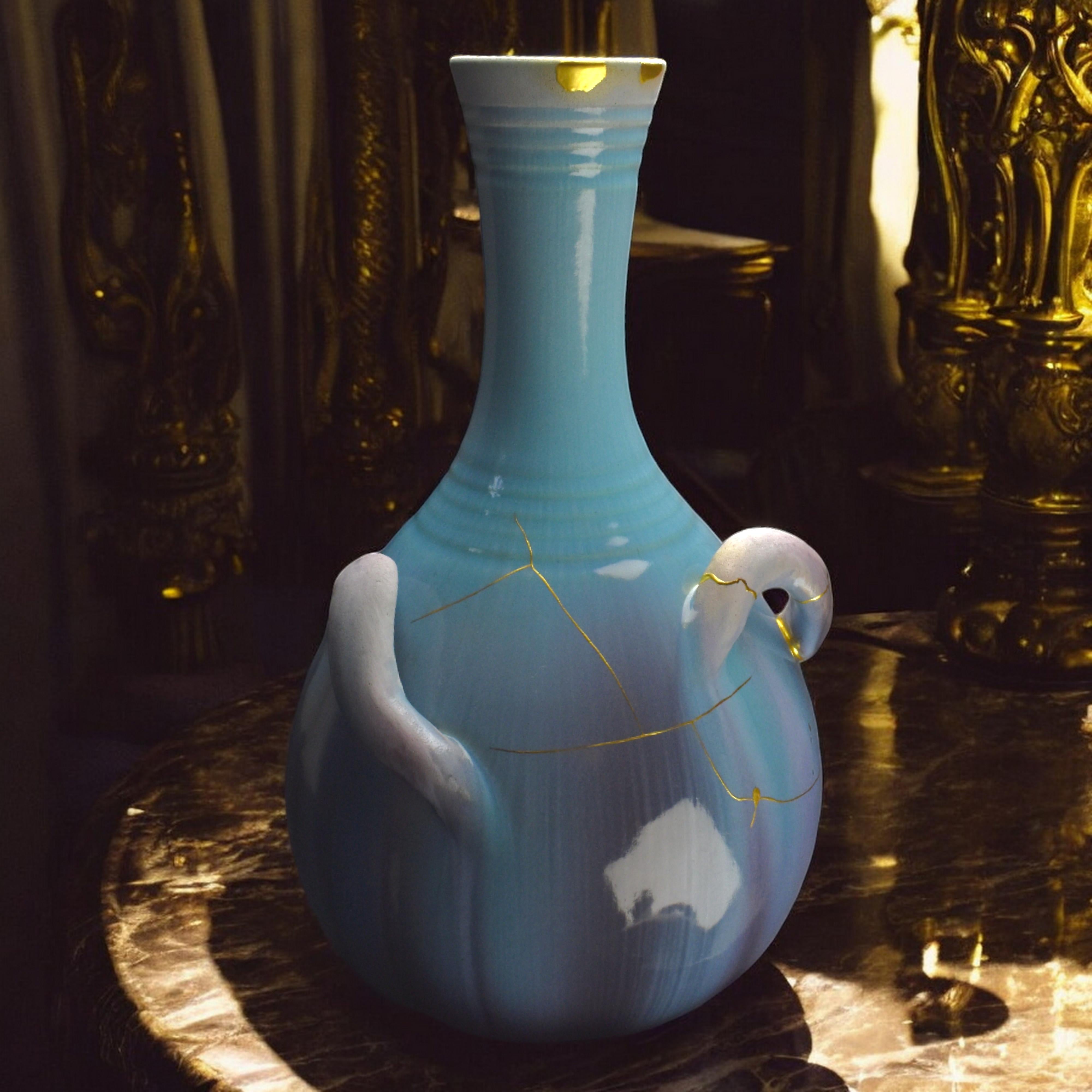 Art Nouveau Vaso Kintsugi Art nouveau PIERRE PERRET VALLAURIS in vendita