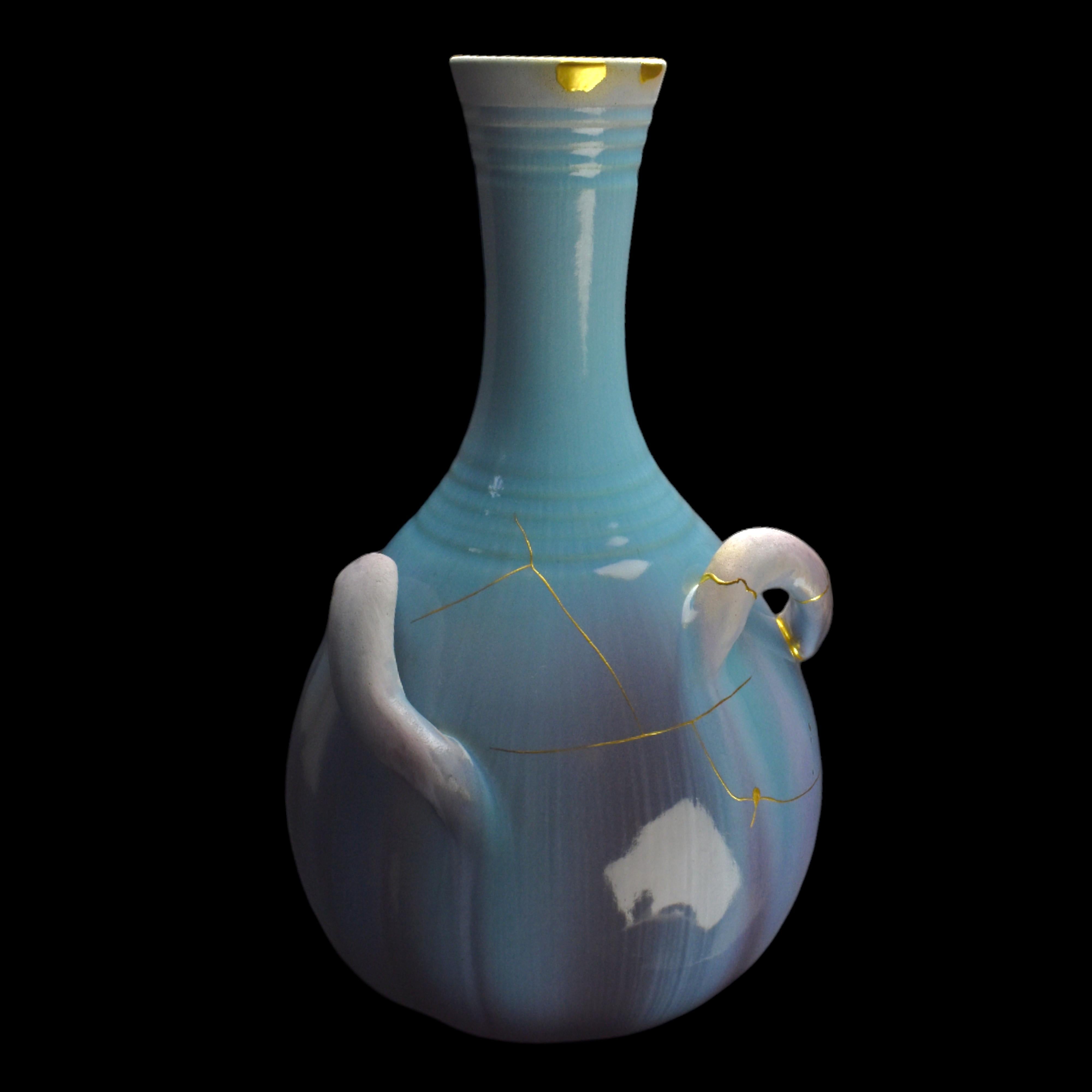 Francese Vaso Kintsugi Art nouveau PIERRE PERRET VALLAURIS in vendita