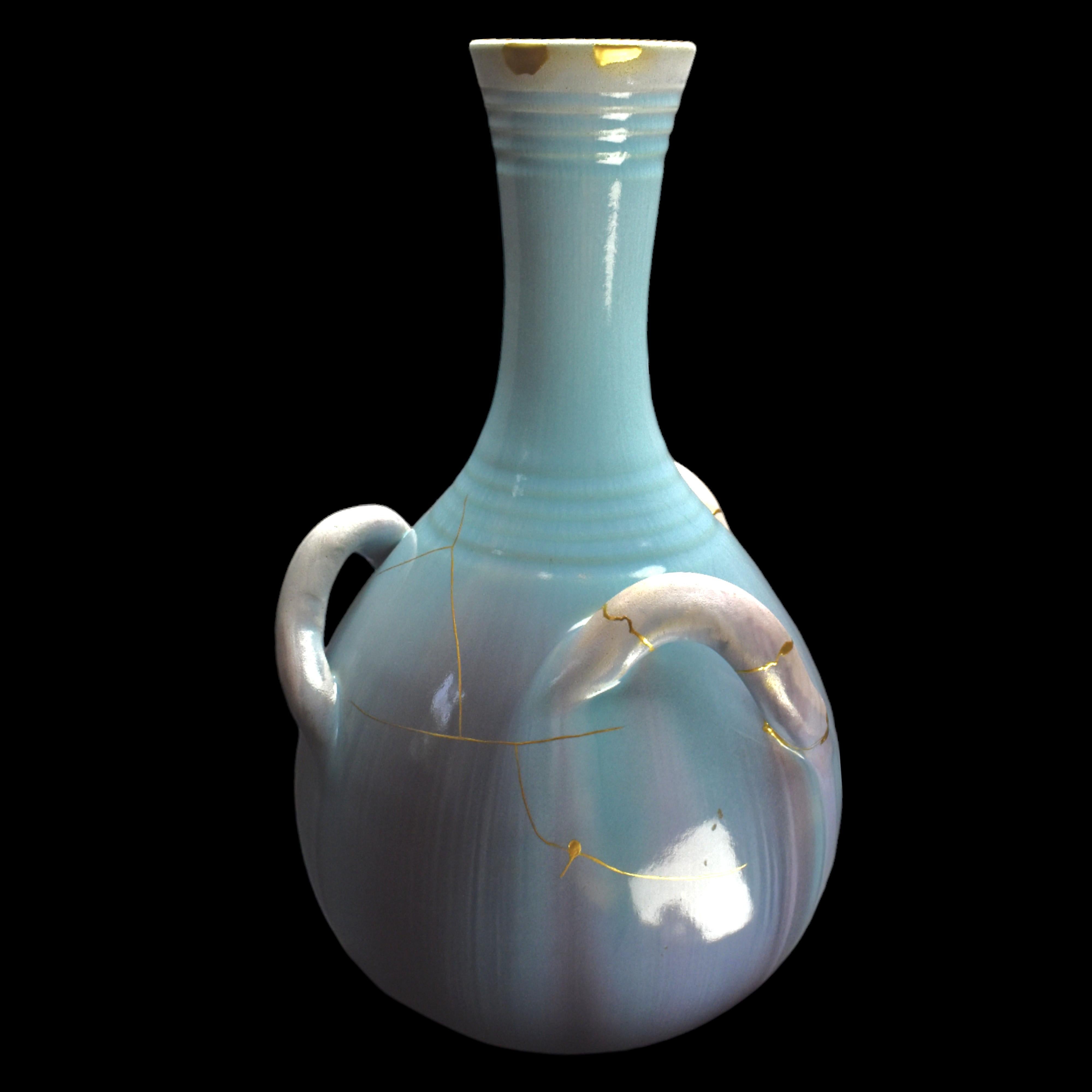 XX secolo Vaso Kintsugi Art nouveau PIERRE PERRET VALLAURIS in vendita