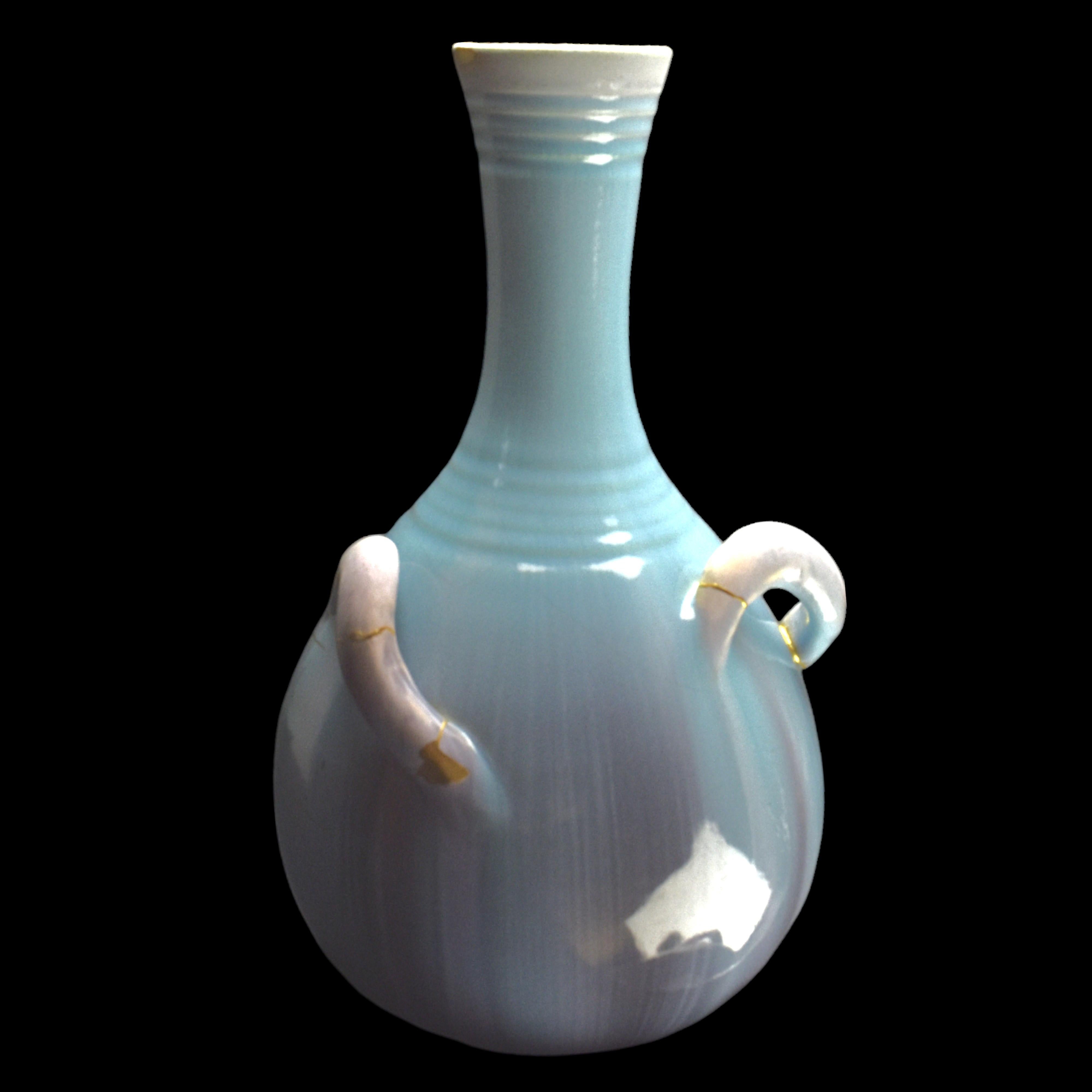 Oro Vaso Kintsugi Art nouveau PIERRE PERRET VALLAURIS in vendita