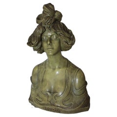 Art Nouveau "La Fierte" Sculpture by B. Haniroff