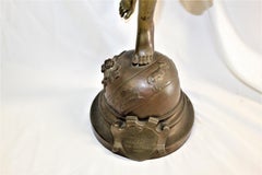 Art Nouveau Lady Antique Bronze A.Gaudez