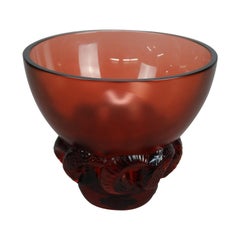 Art Nouveau Lalique French Art Glass Rams Horn Center Bowl 20th C