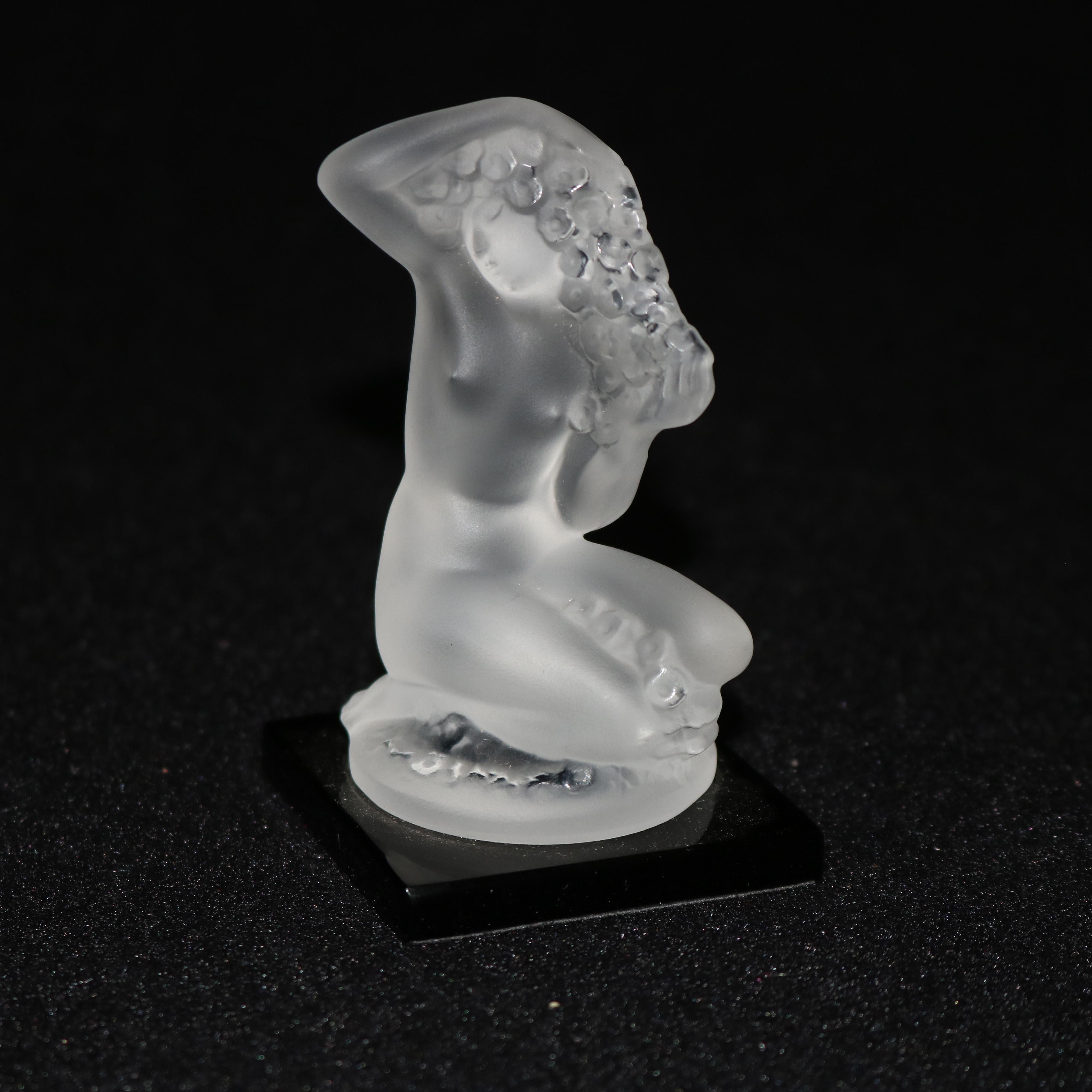 Art Nouveau Lalique Frosted Crystal Figure 