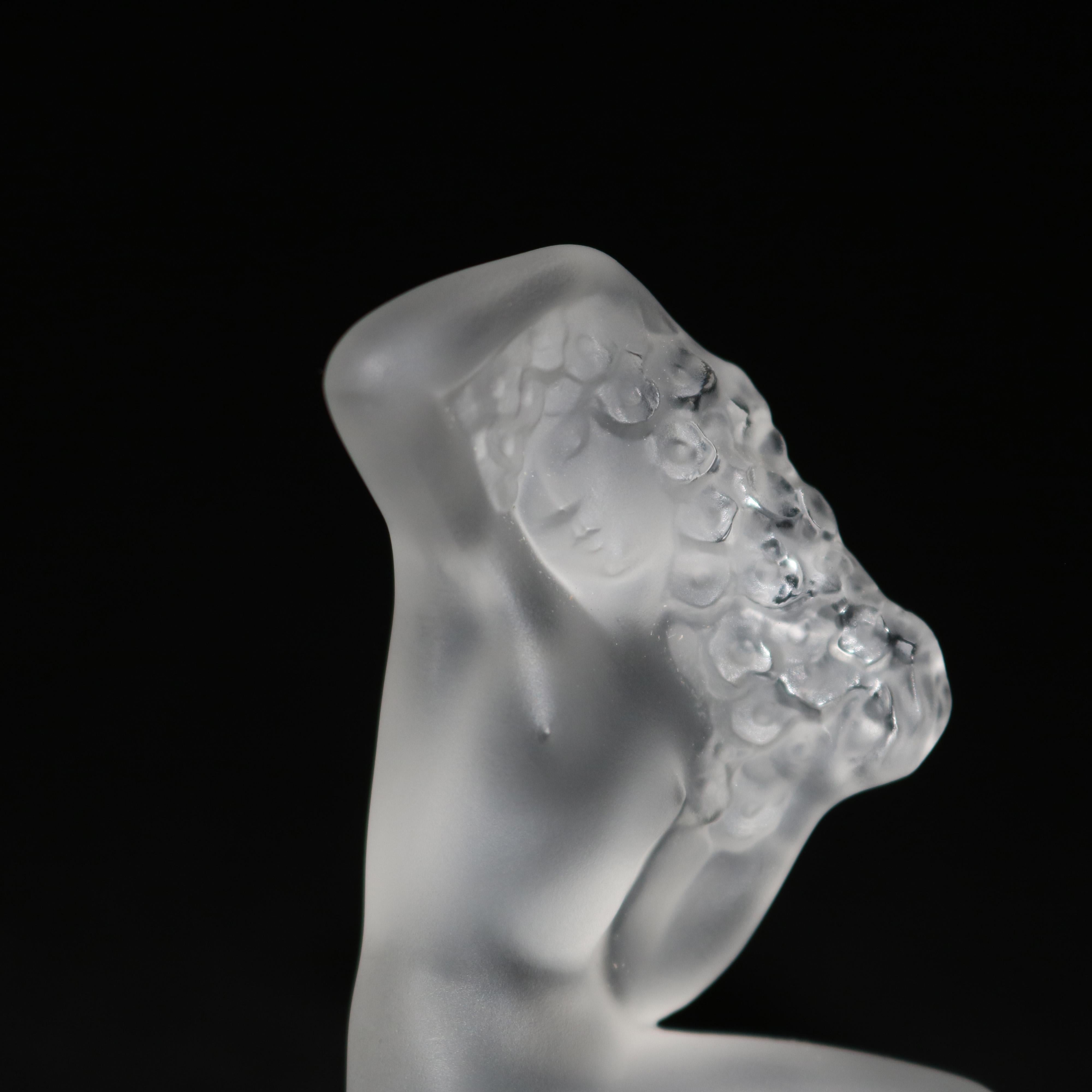 20th Century Art Nouveau Lalique Frosted Crystal Figure 