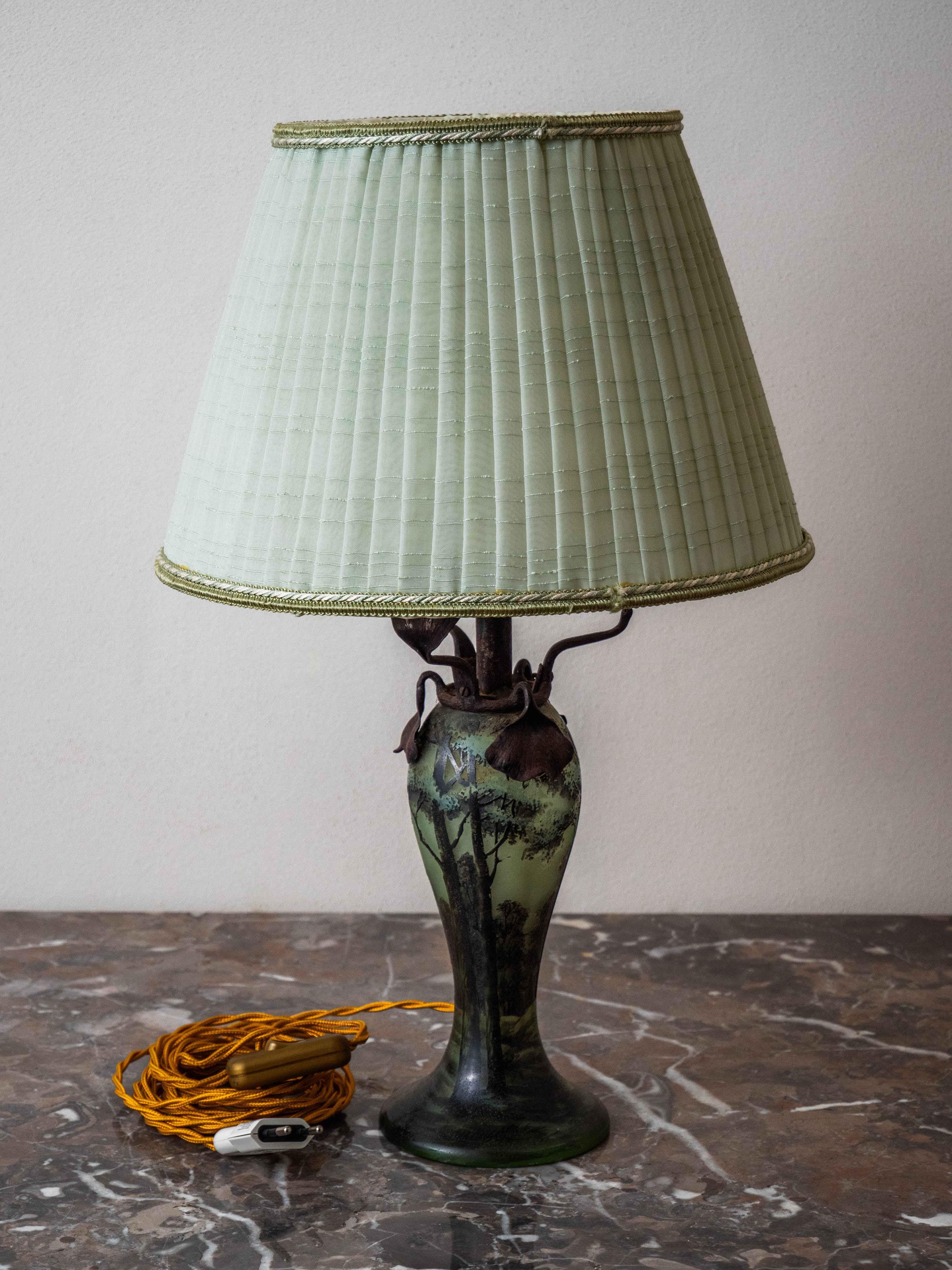 French Art Nouveau lamp André Delatte Nancy For Sale