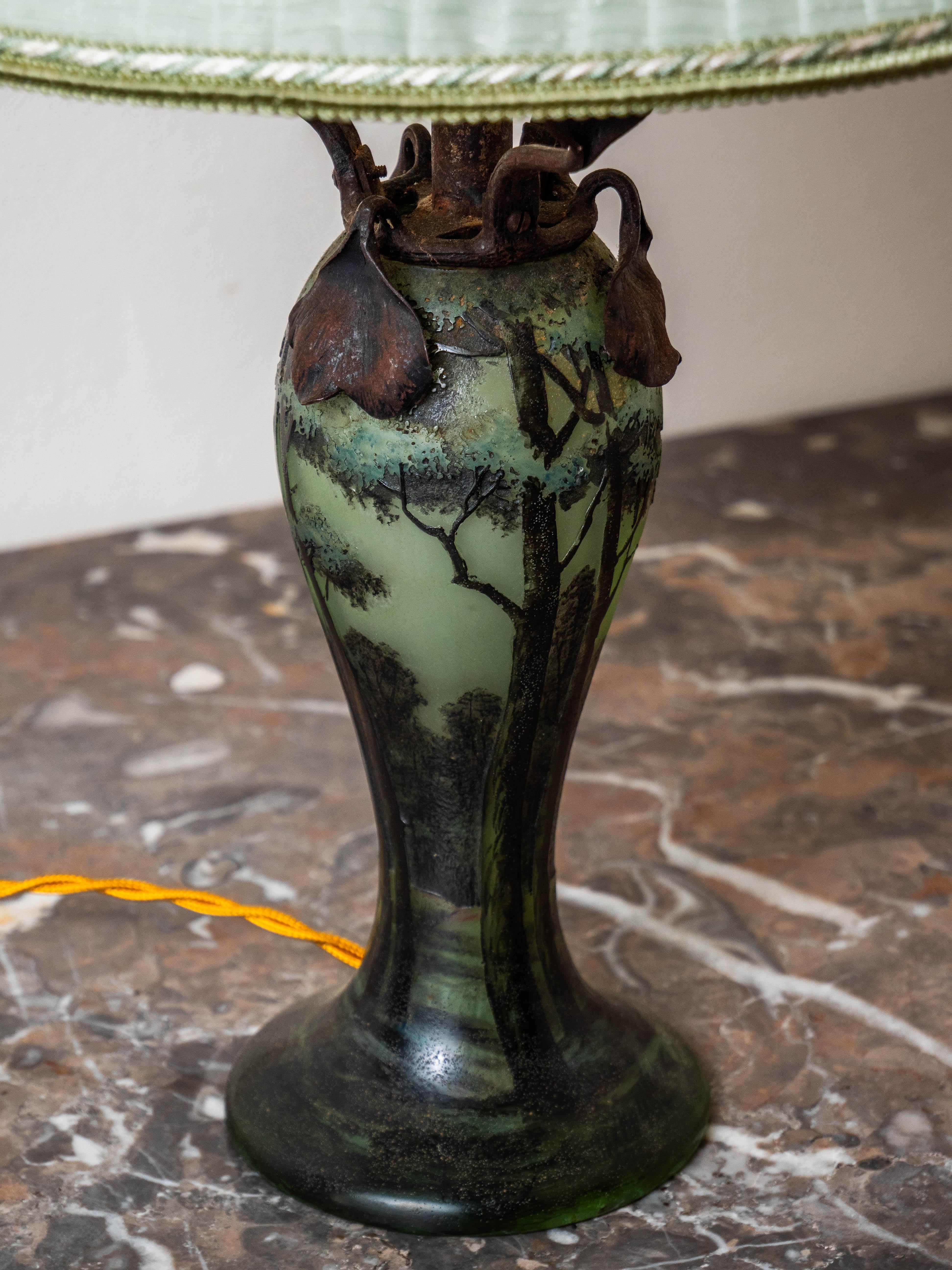 Art Nouveau lamp André Delatte Nancy In Good Condition For Sale In STRAČOV, CZ