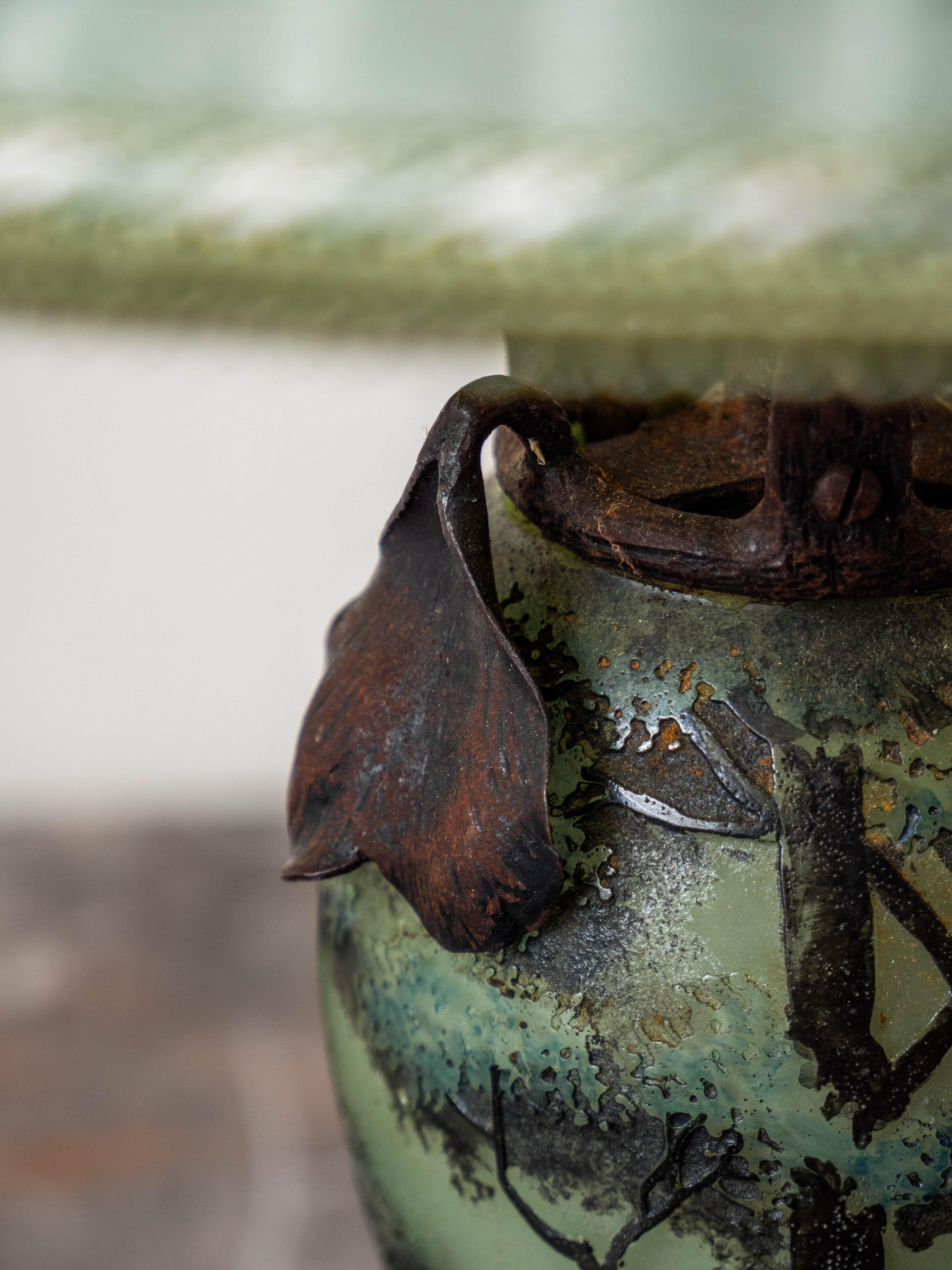 Early 20th Century Art Nouveau lamp André Delatte Nancy For Sale