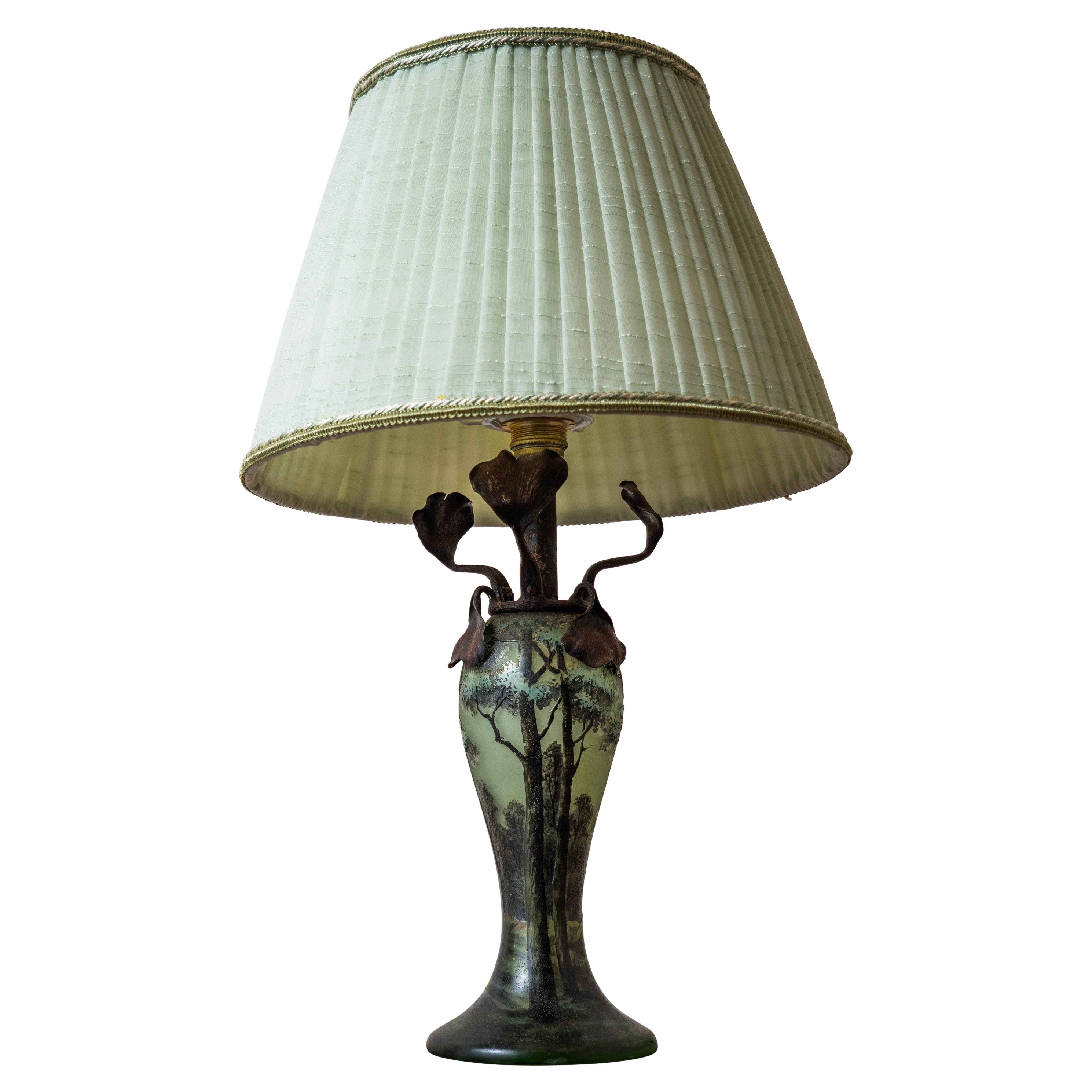 Art Nouveau lamp André Delatte Nancy For Sale
