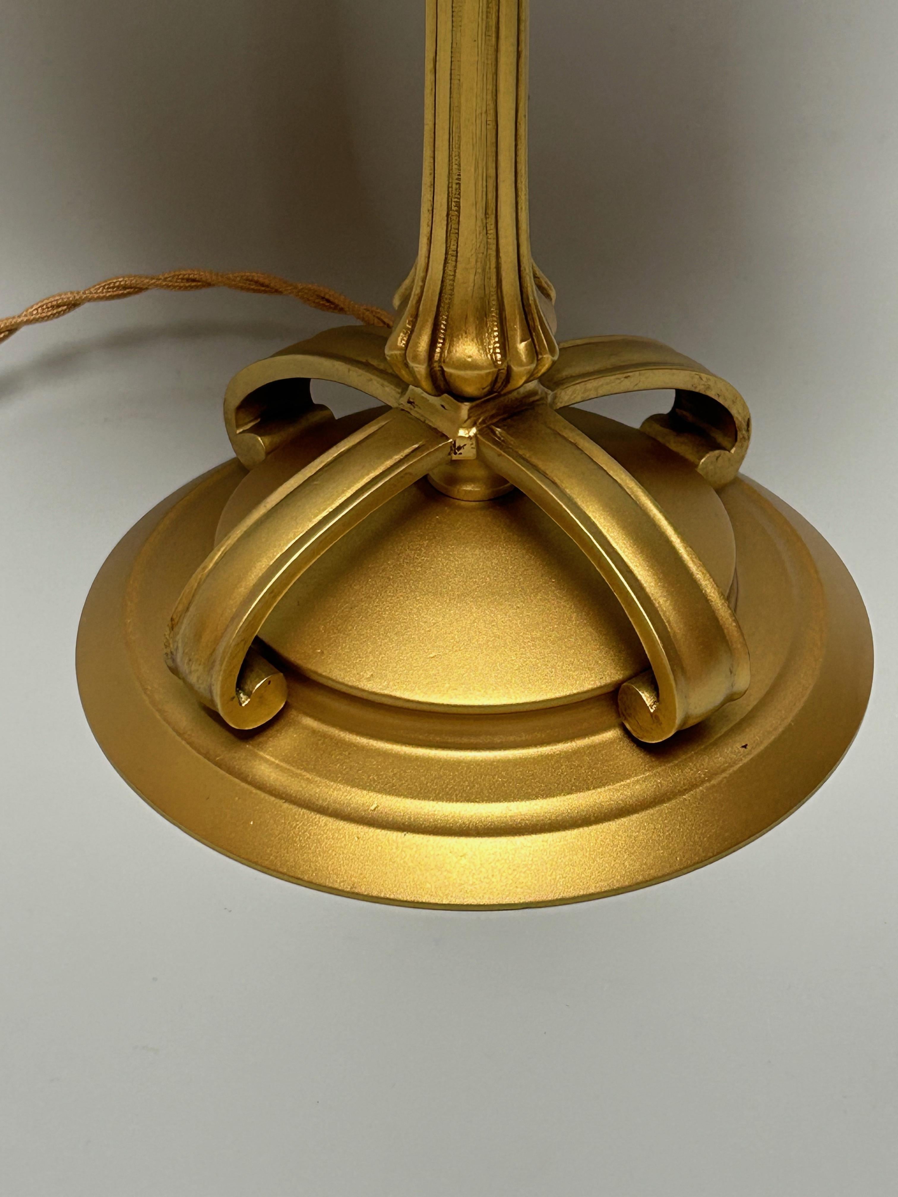 Bronze Art Nouveau Lamp Attributed to Majorelle For Sale