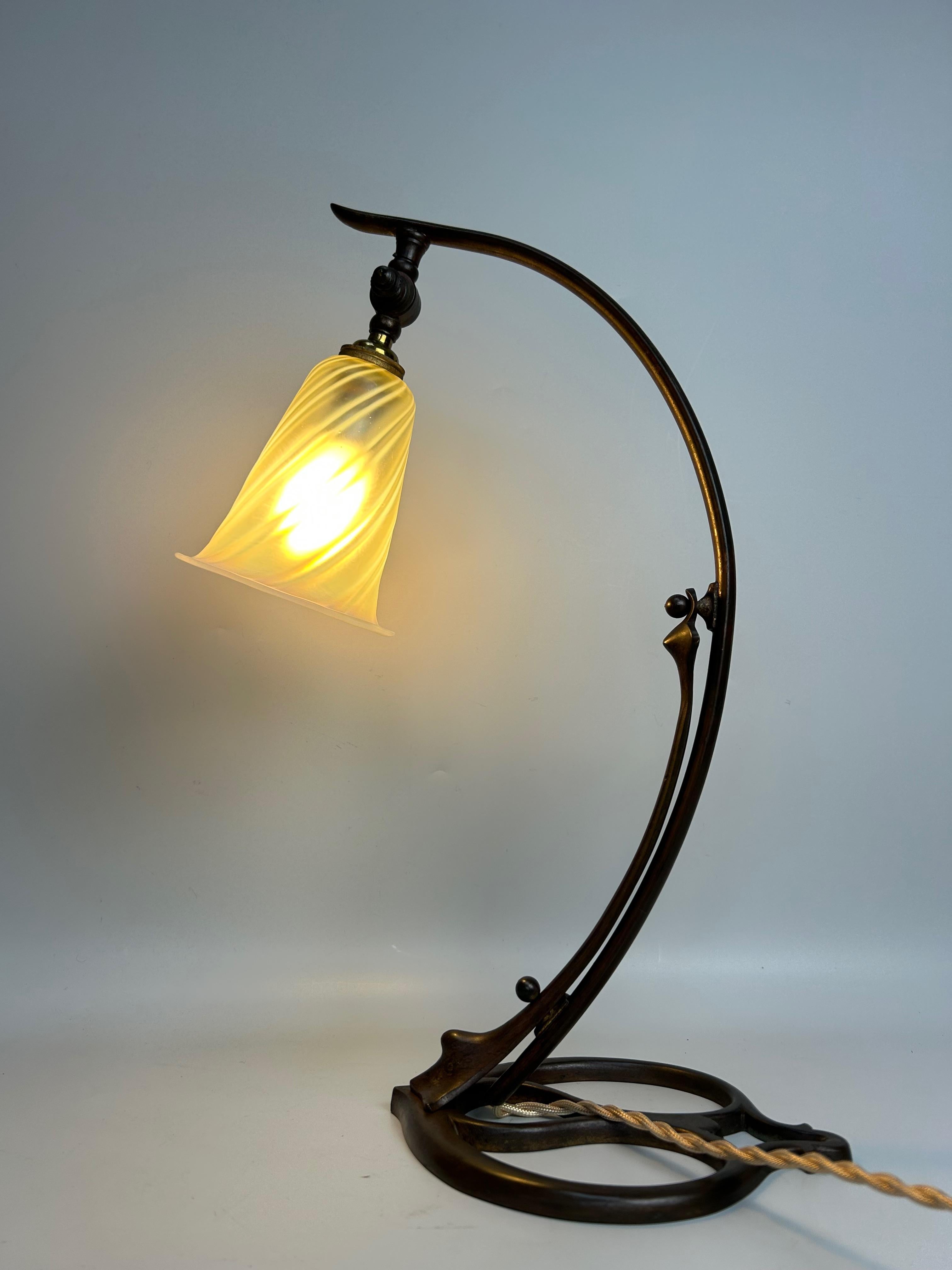 Art Nouveau Lamp Base Model Hearts For Sale 5